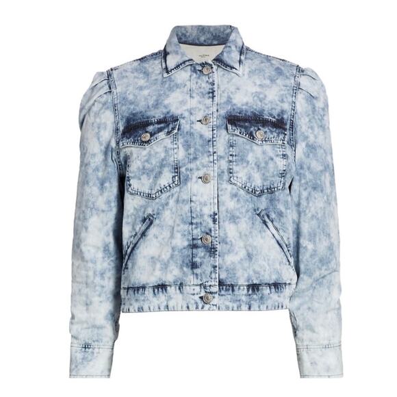 Isabel Marant Iolinea Jean Jacket Size 42 (US 10) Acid Wash 90s Aesthetic - Picture 12 of 12